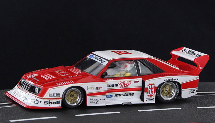 Sideways Ford Mustang Miller red # 63